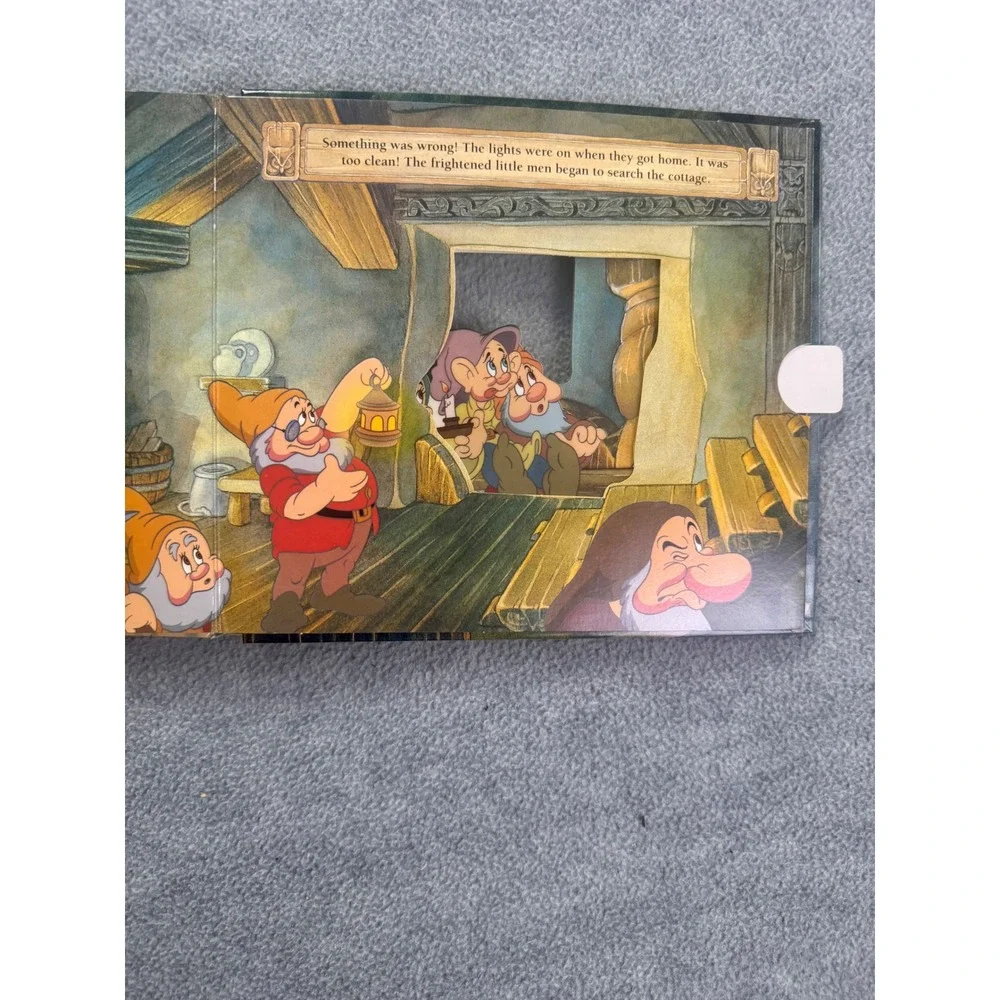 Vintage 1994 Disney Mouse Work Snow White's Escape Slide-N-Show Board Book Bluth